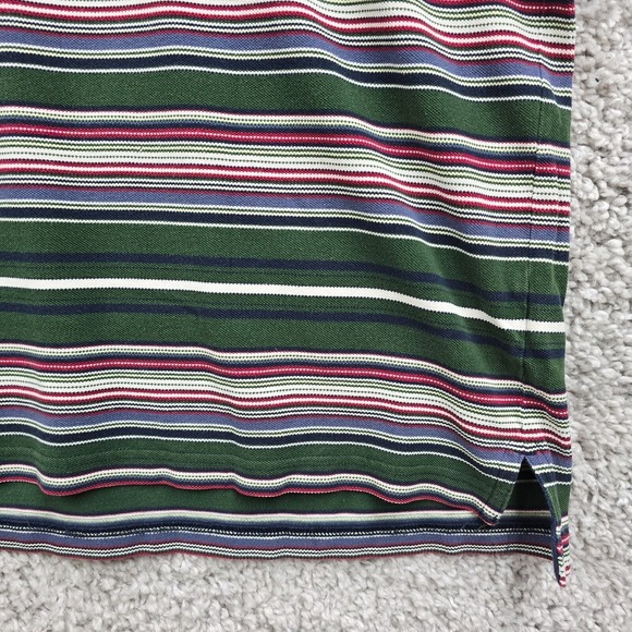 Eddie Bauer Mens Cotton Polo Shirt Size Large Striped Preppy Classic Outdoor - Picture 3 of 10